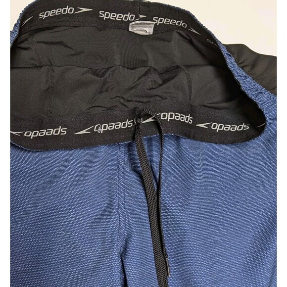 Speedo Trunks Men X-Large Swim Shorts Lined Elastic Waist Drawstring Blue XL - Picture 6 of 11